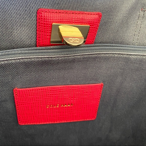 Cole Haan red leather tote - Picture 12 of 13